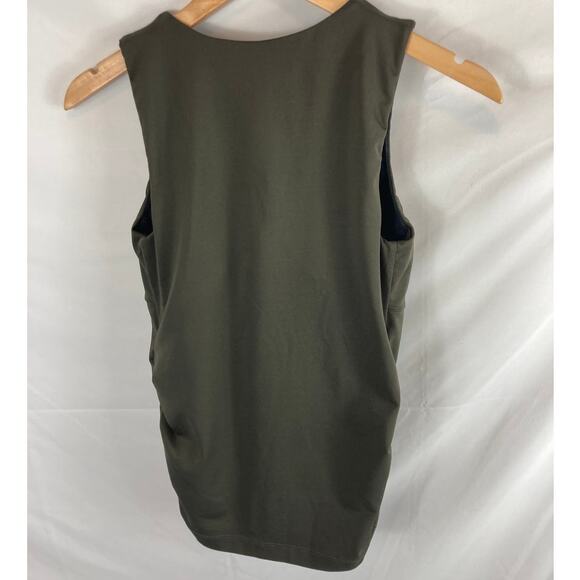 Athleta Bra Cup Empire V-Neck Cami Support Top Dark Green Size 36B - Picture 5 of 7